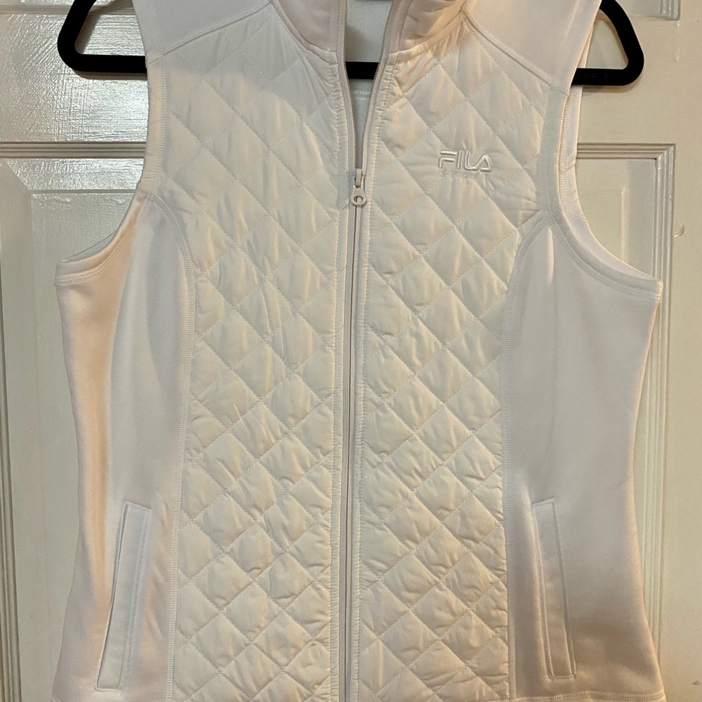 Fila Women's Ivory Quilted Vest